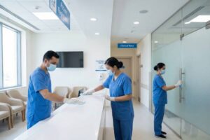 Healthcare Facility cleaning crew