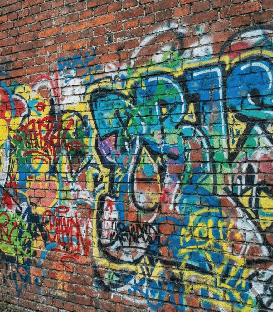 brick wall graffiti