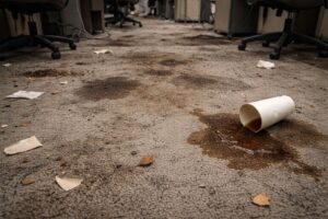 very dirty office carpets needing cleaning